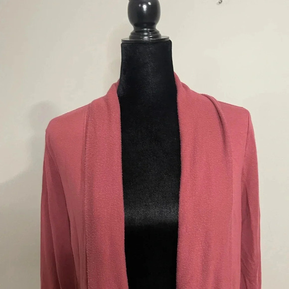Athleta Pranayama Restore Wrap Open Front Cardigan in Rose Color - Picture 3 of 11